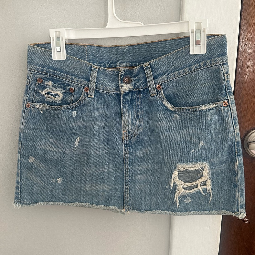 Levi’s Distressed Denim Mini Skirt